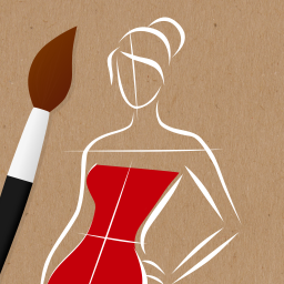 Fashionista Sketchbook: Design Clothes Illustration icon