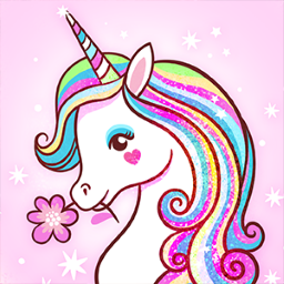 Unicorn Pixel Art - Glitter Coloring icon